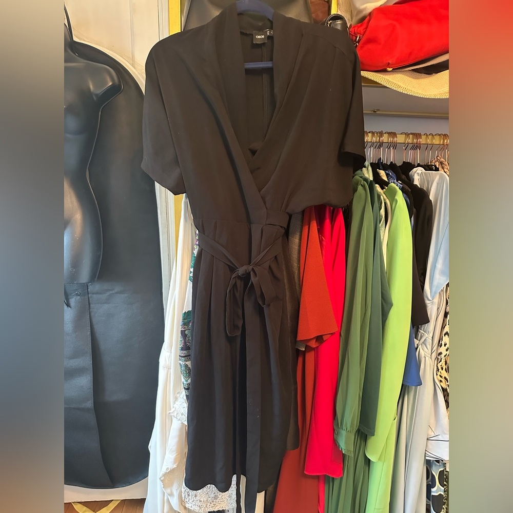 Black ASOS Wrap Dress